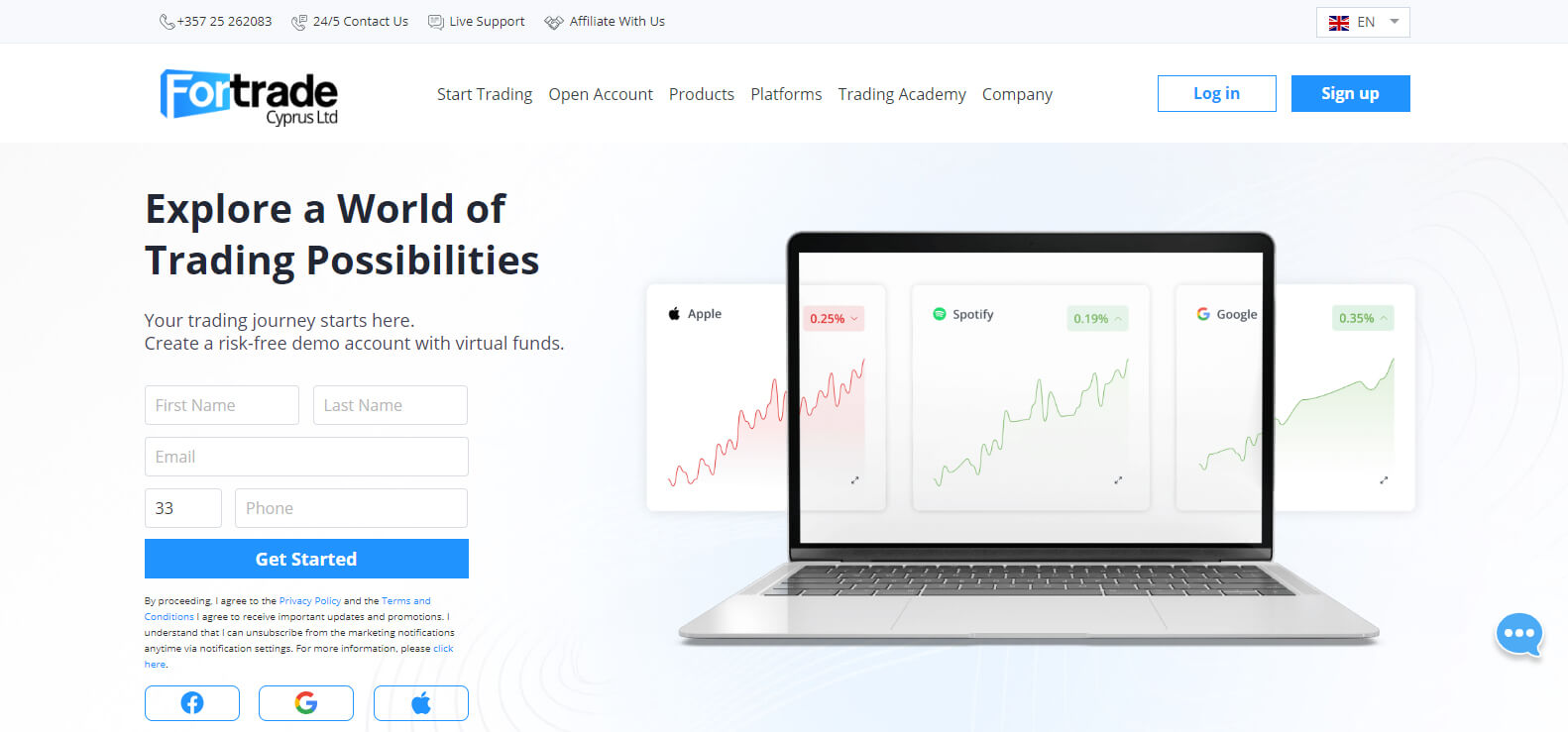 ForTrade website screenshot