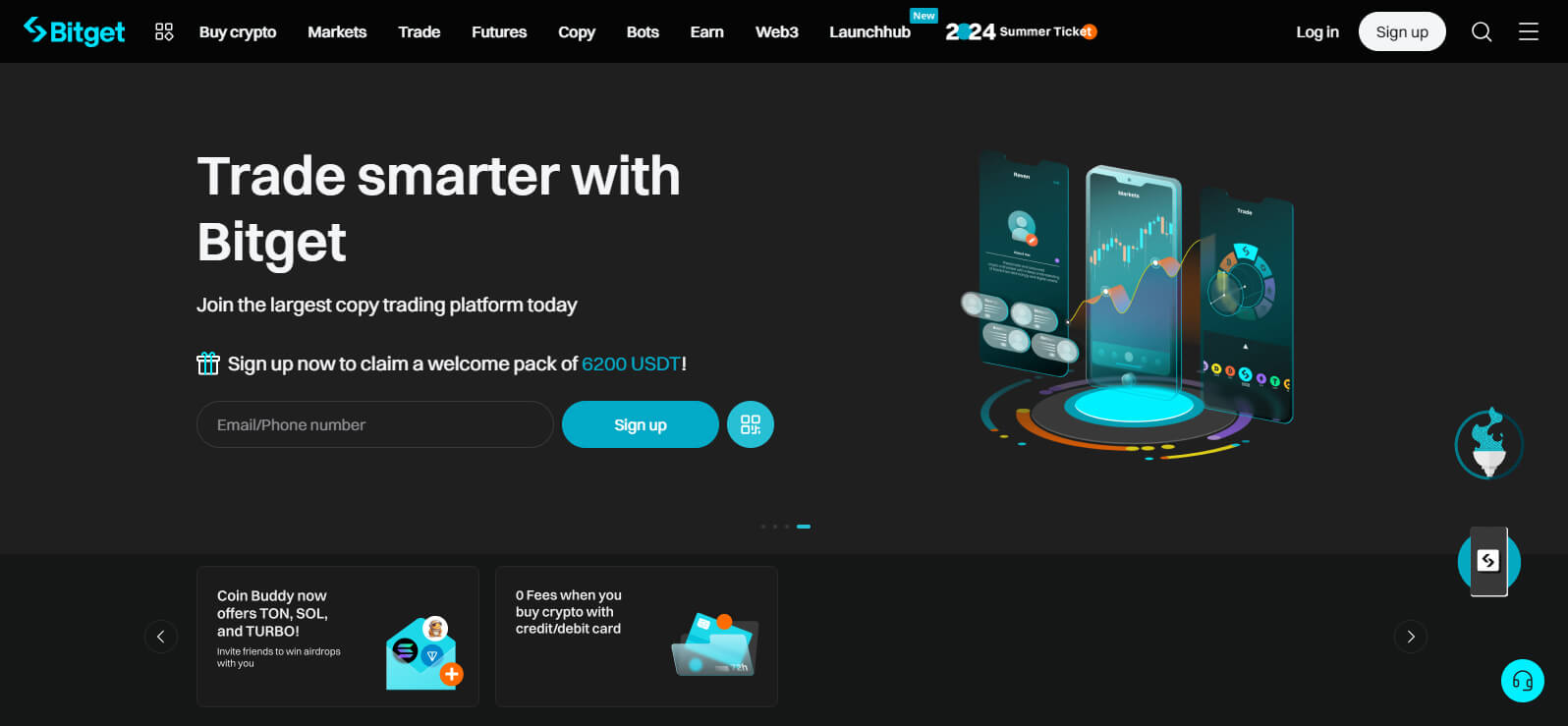 Bitget website screenshot