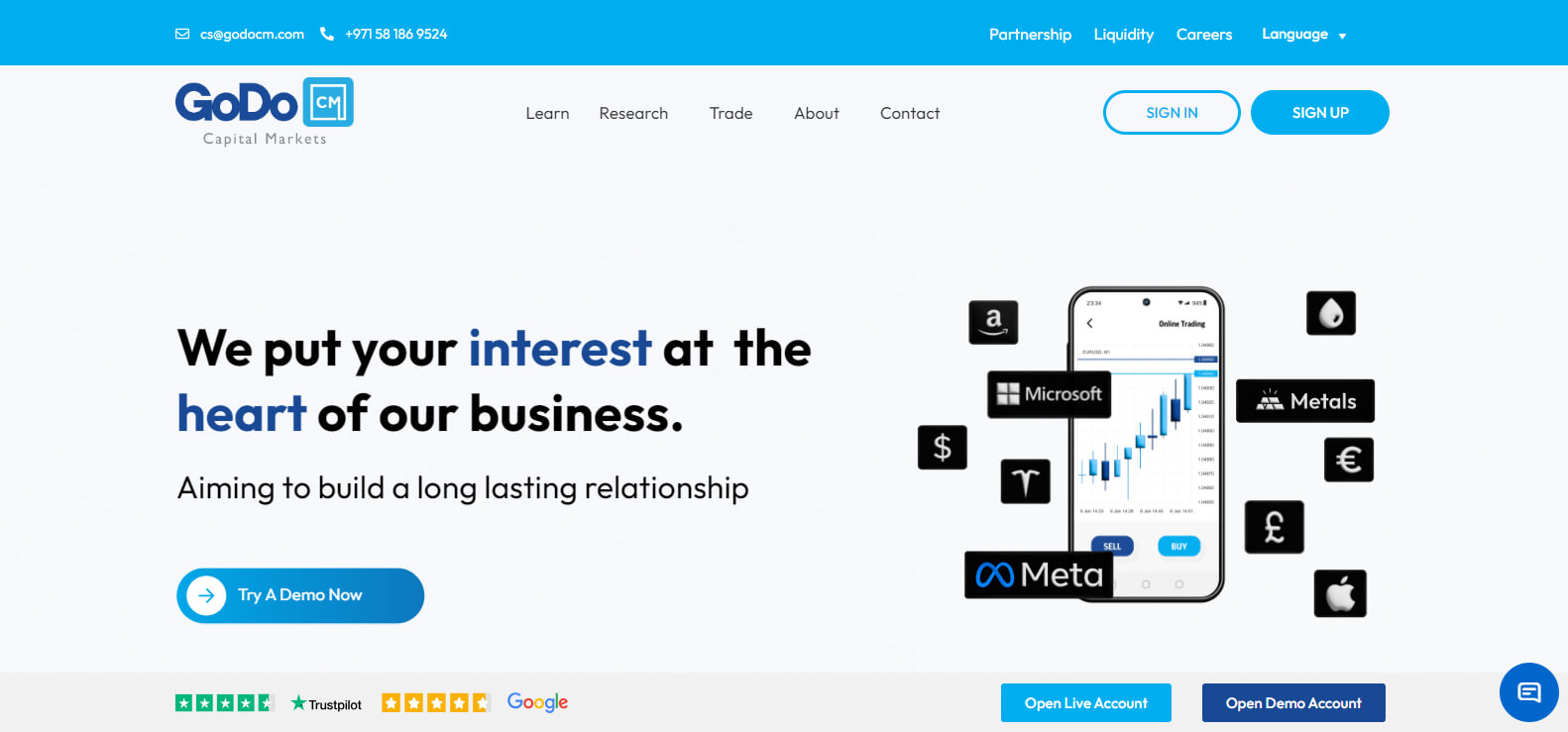 GoDo CM website screenshot