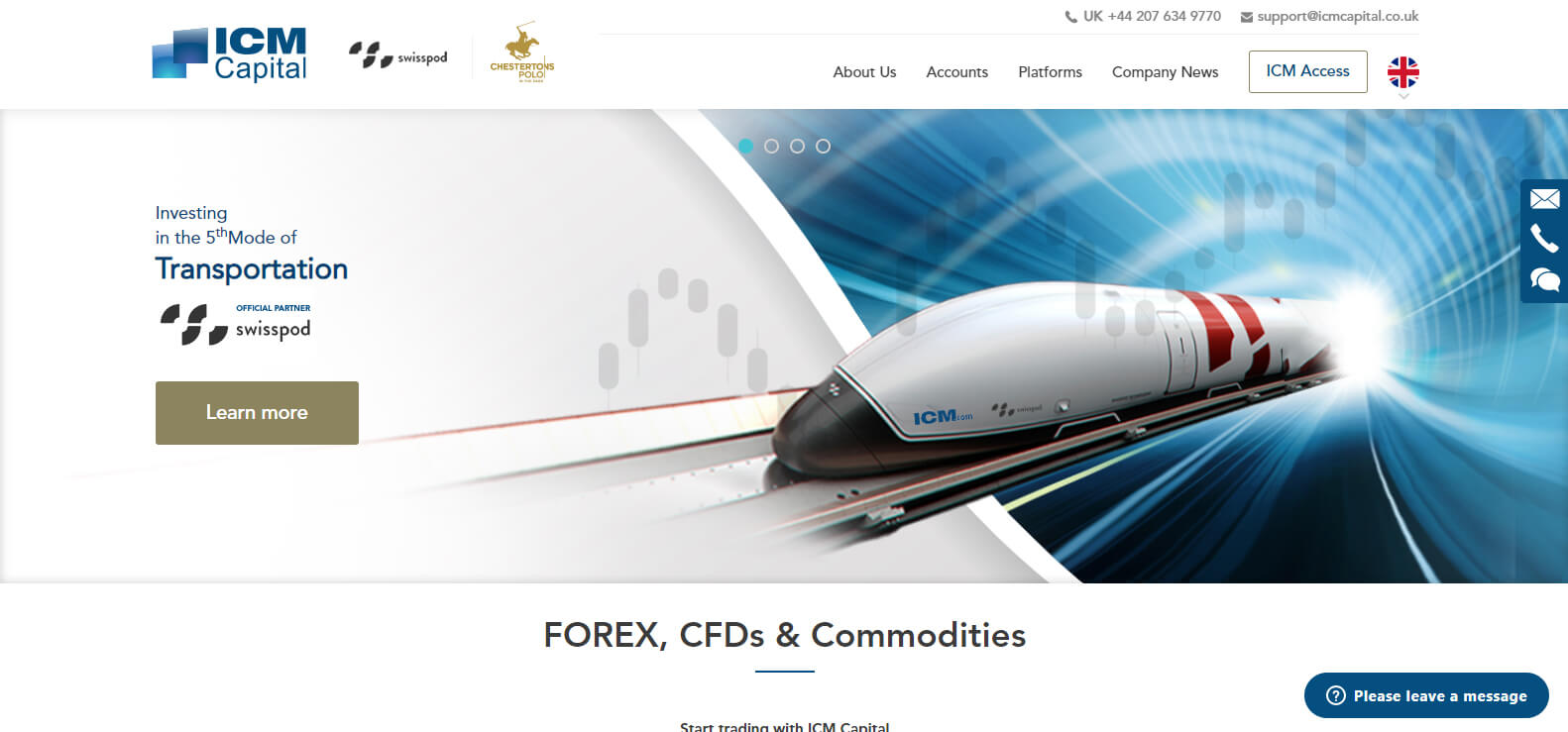 ICM Capital website screenshot