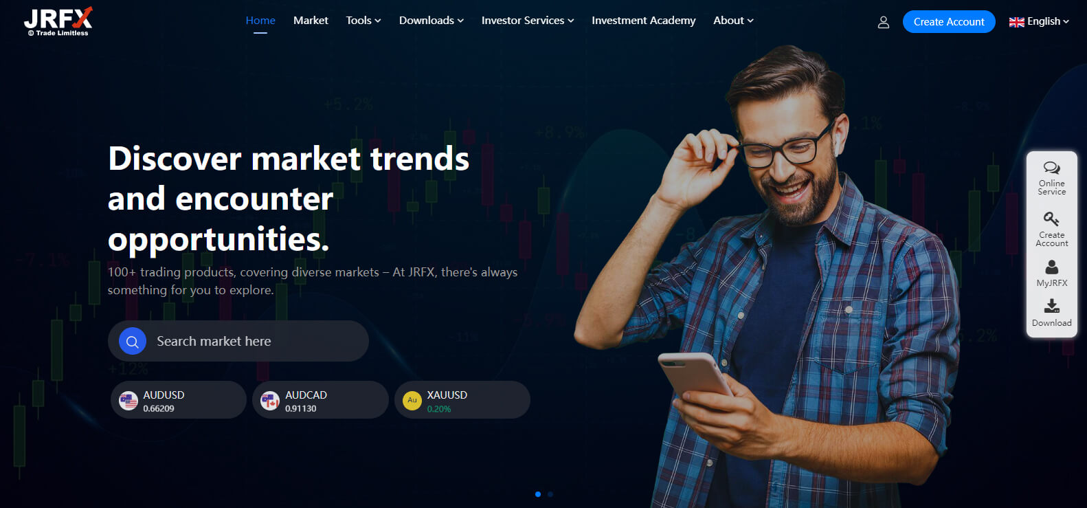 JRFX website screenshot